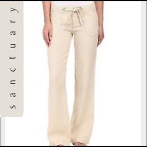 Sanctuary lLinen Cream Pants size 25