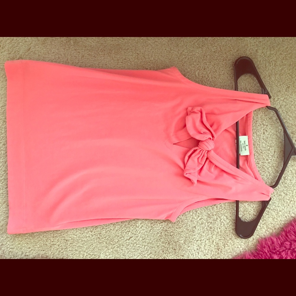 Flamingo pink kate spade tank top