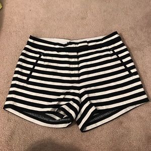 Navy and white stripped J Crew Shorts Size 4
