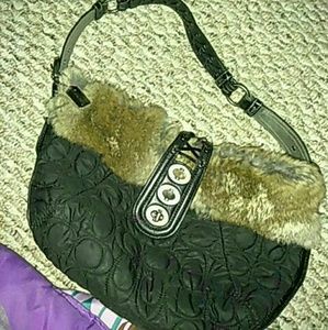 Coach fur purse