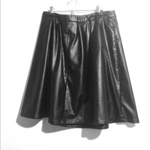 Faux leather midi skirt