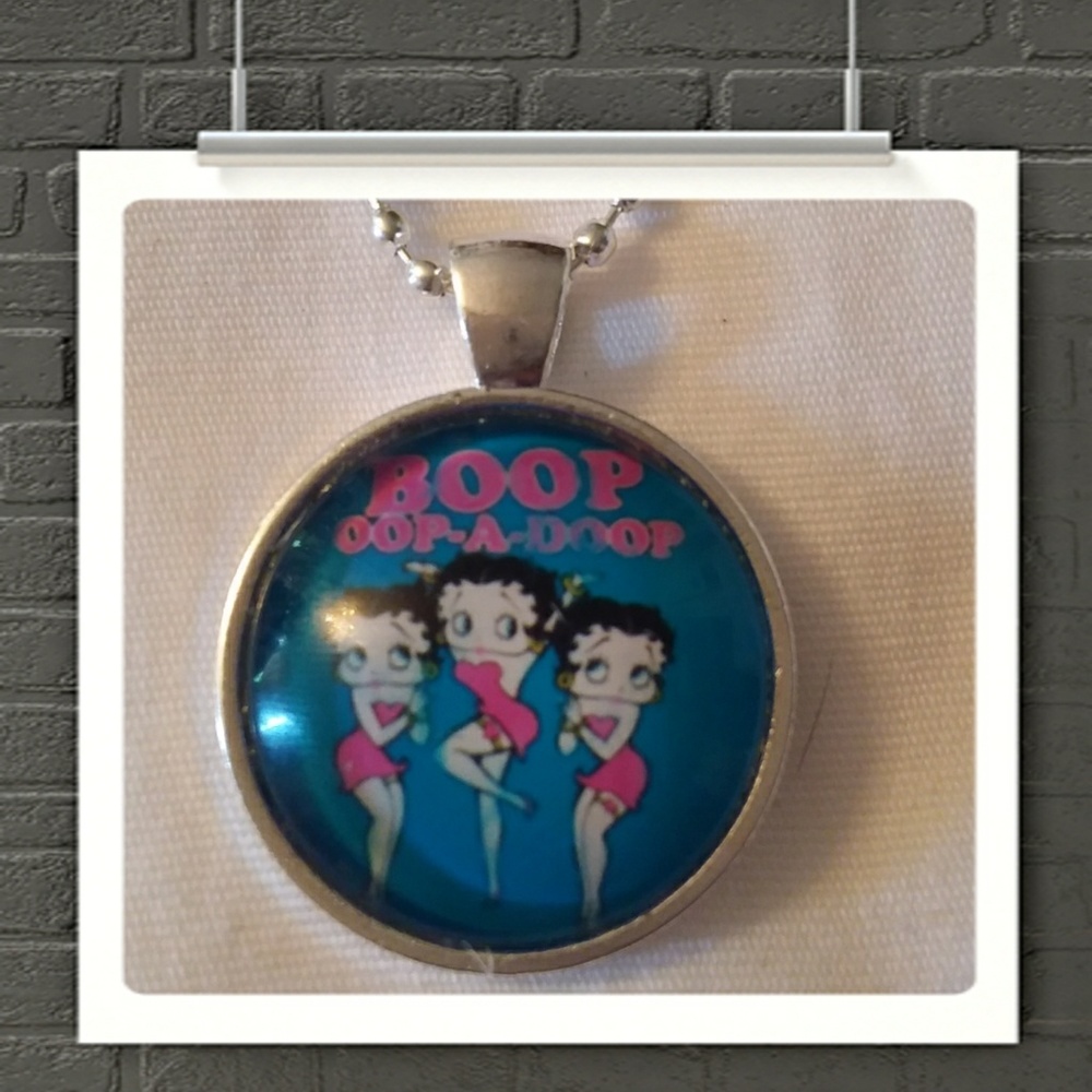 Sale**Betty boop,  oop a doop, cabochon necklace