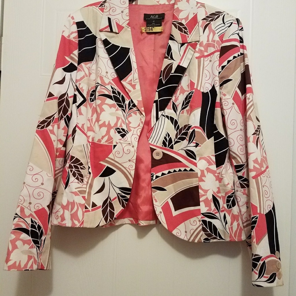 AGB print blazer.   Size 12