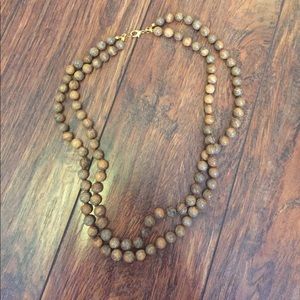 Brown beaded necklace