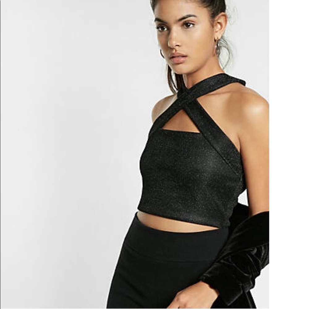 Sparkle Crossover Crop Top ✨