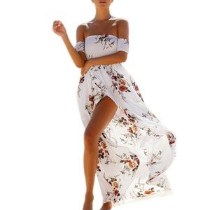 Off Shoulder Maxi Dress