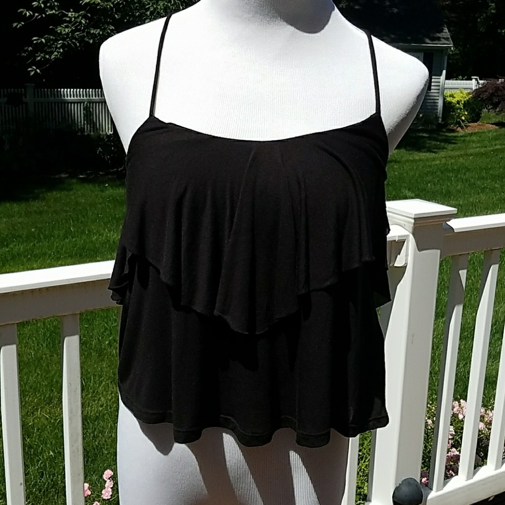 Buy2 Get 1 FREE!!⭐️ Ruffle Tank w Criss Cross Back NWOT