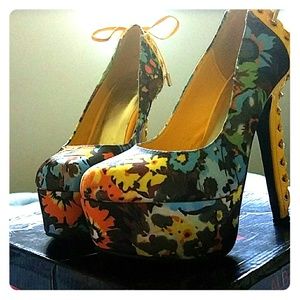 Alba floral high heels in gia style