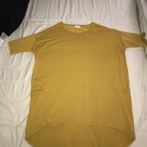 LulaRoe Irma mustard top