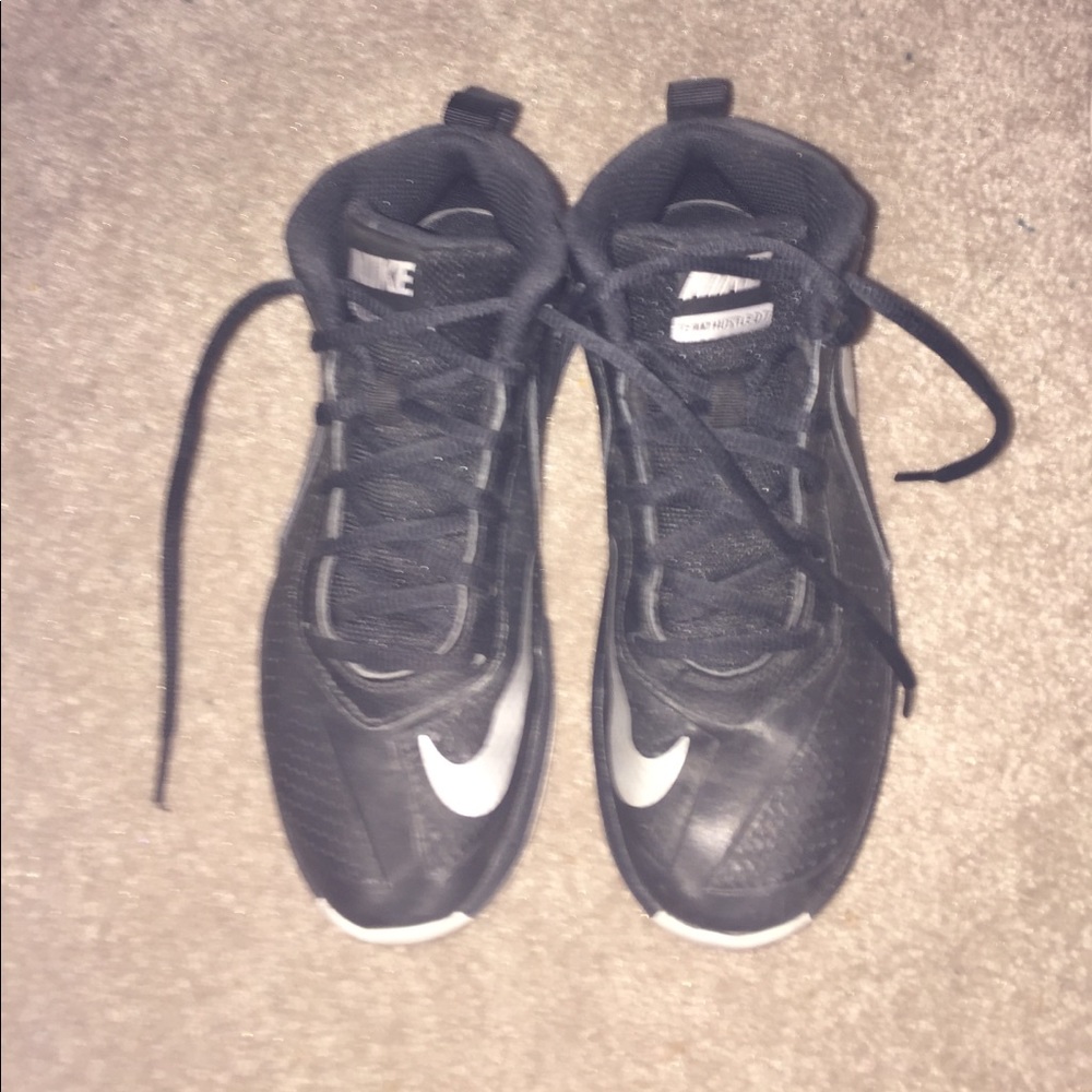 nike black "team hustle d7" high tops