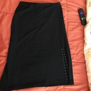 Black knee length skirt