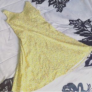 Vintage Yellow Floral Sundress