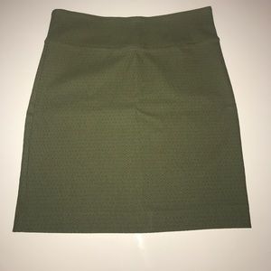 NWOT Cute green Lg petite length pencil skirt.