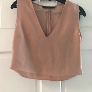 Zara crop top with side zipper