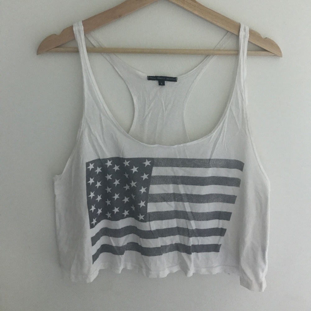 Cropped American Flag Tank Top