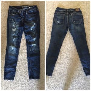 American Eagle distressed denim jeans jeggings