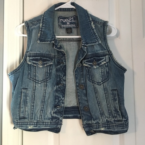 Rue21 Tops - Cropped Jean Vest