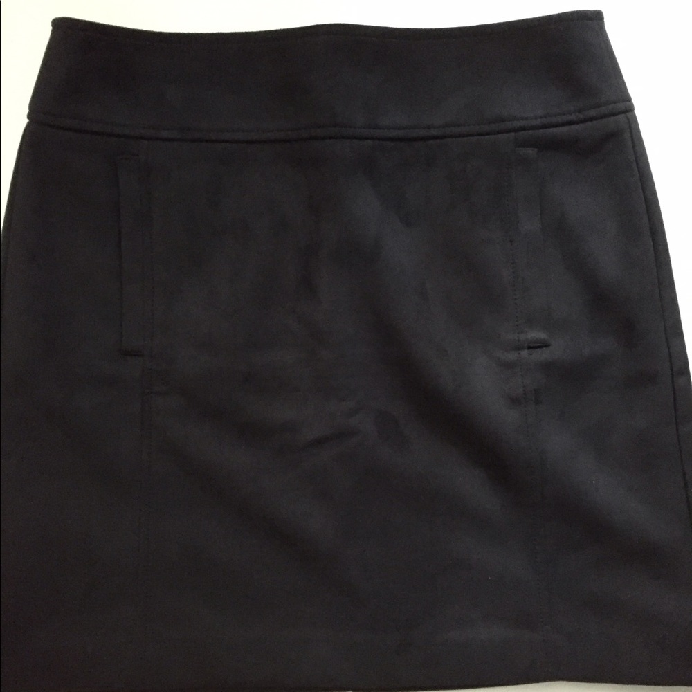 Midnight Navy Blue Faux Suede LOFT mini skirt