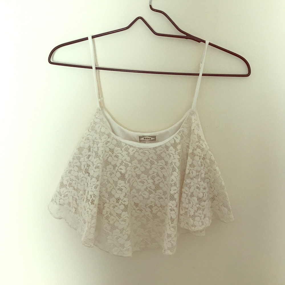 Kirra Cream Lace Crop Top