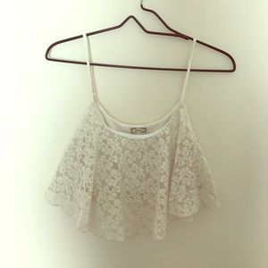 Kirra Cream Lace Crop Top