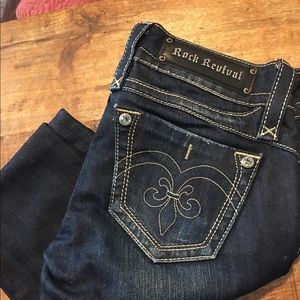 Sz 26 Dark skinny Rock Revival Jeans