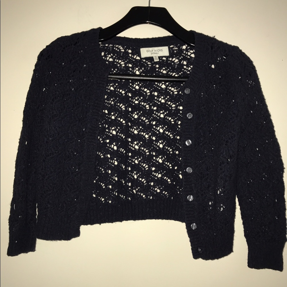 Gilly Hicks Navy Blue Knit Cardigan