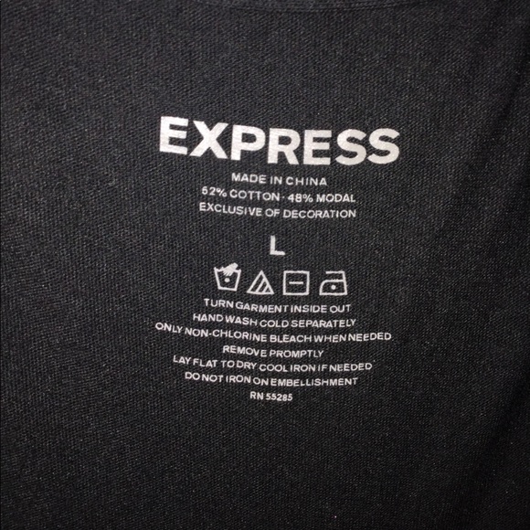 Express Sequined V-Neck Tee - Picture 2 of 3