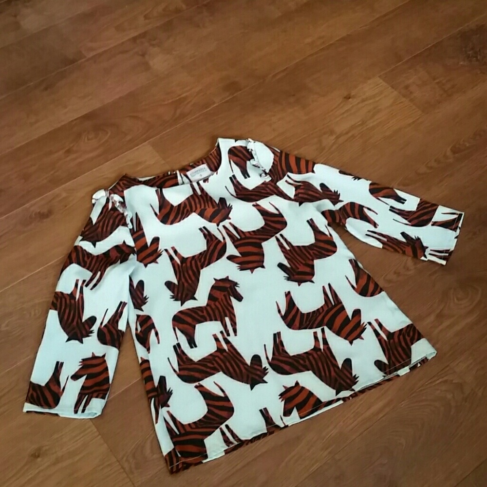 Modcloth zebra print blouse