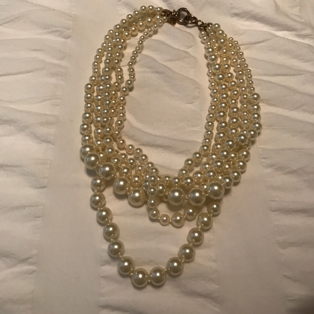 J. Crew Factory layered pearl necklace