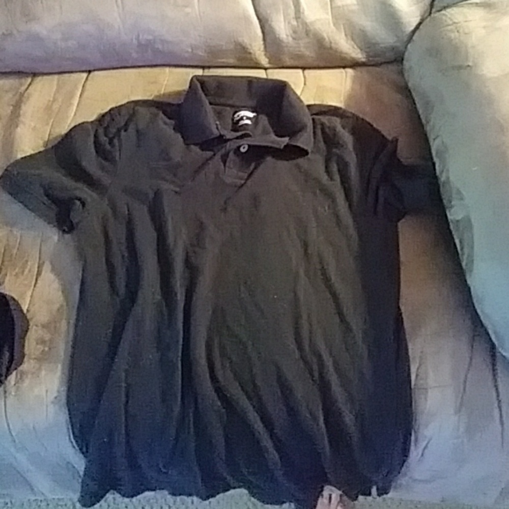 Black polo shirt
