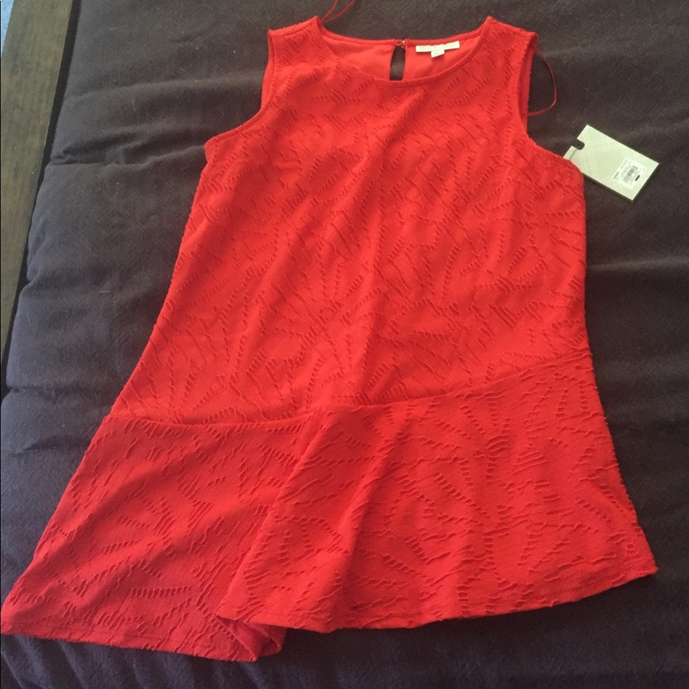Orange Lace peplum top