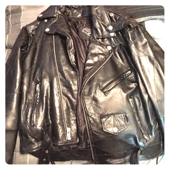 Heavy Biker Leather Jacket - Picture 1 of 1