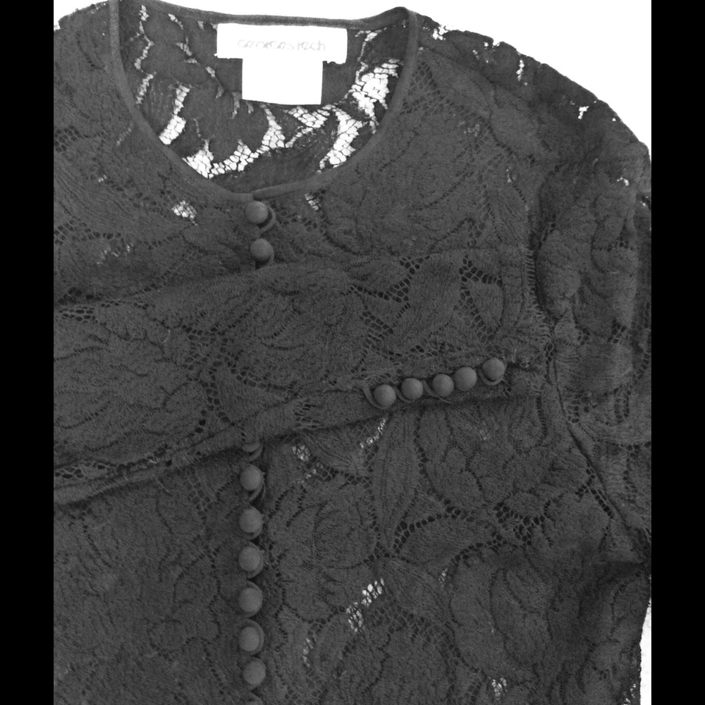 Black lace made in France top.