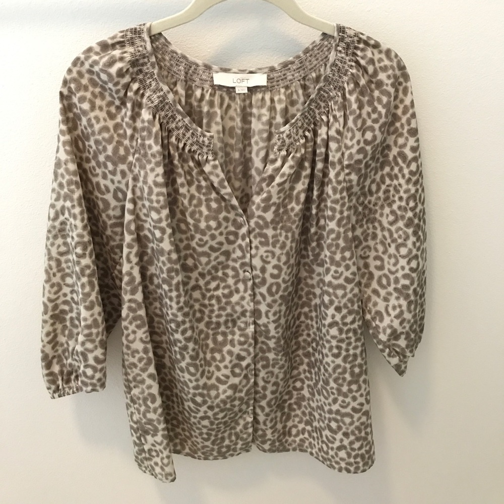 Loft cheetah blouse