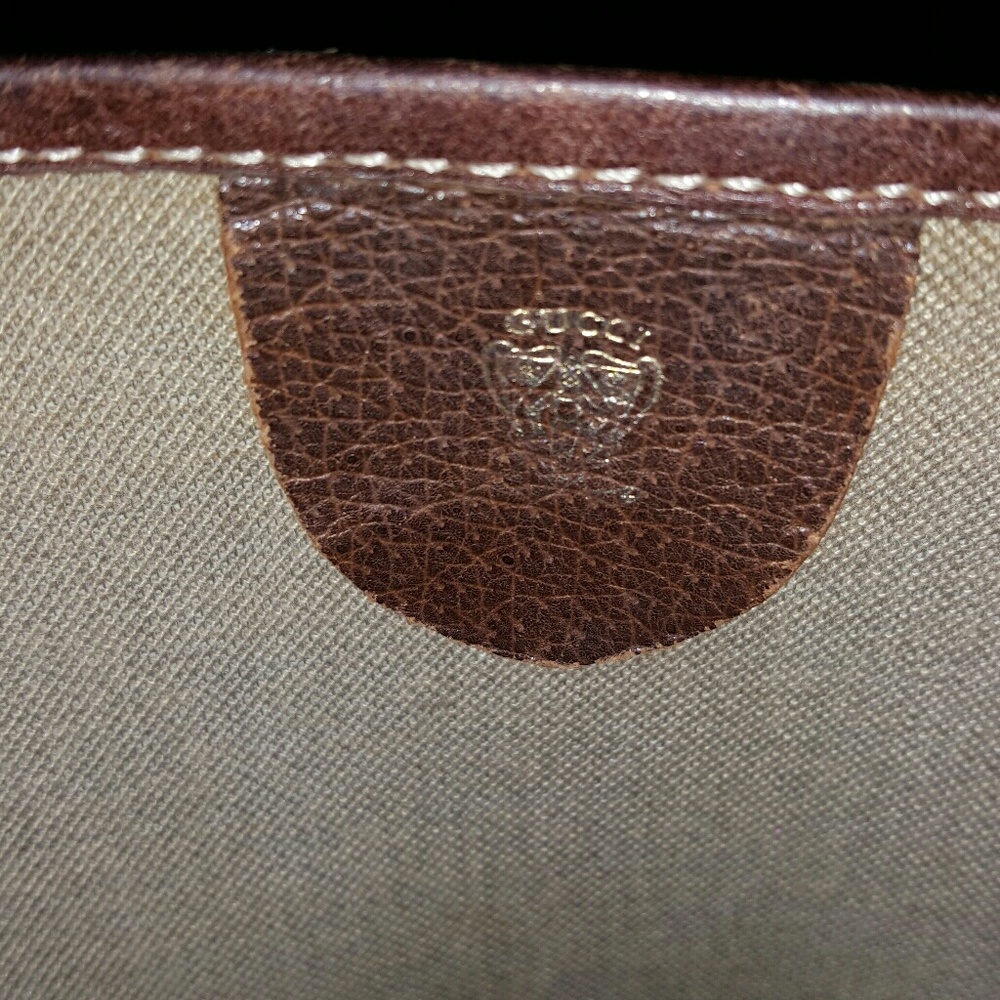 Vintage Authentic Gucci Shopping Tote Brown - Picture 3 of 8