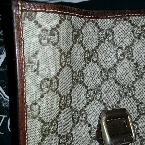 Vintage Authentic Gucci Shopping Tote Brown - Picture 6 of 8