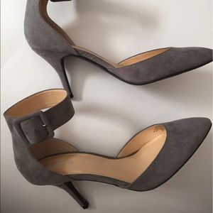 Light Grey Ankle Strap Heels 8.5