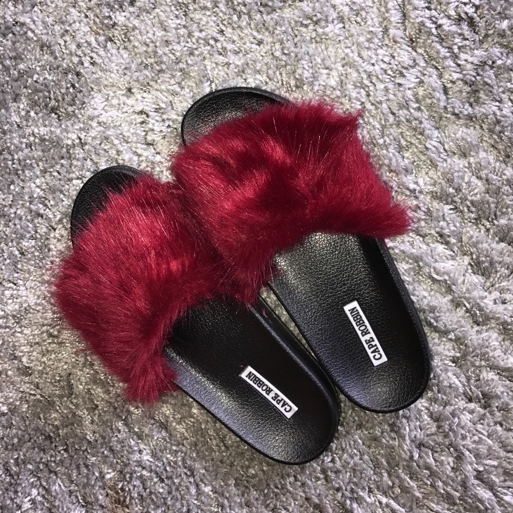 FASHION NOVA FUR SLIDES