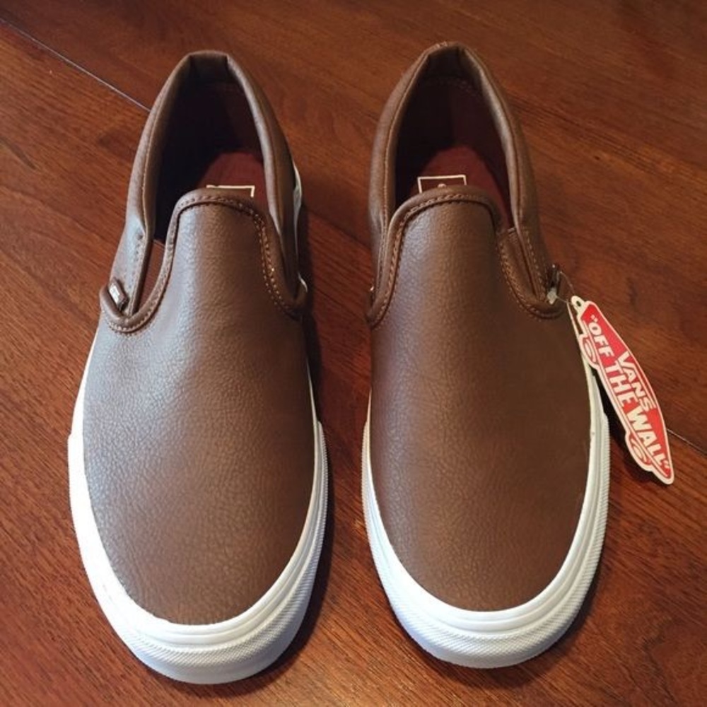 ISO Brown Leather Vans