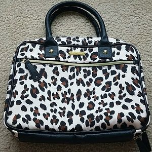 Betsey Johnson leopard print makeup bag