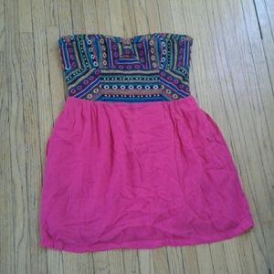 Staring At Stars Embroidered Tribal Mini Dress