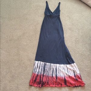 Sexy front and back tie dye maxi. For tall girls!