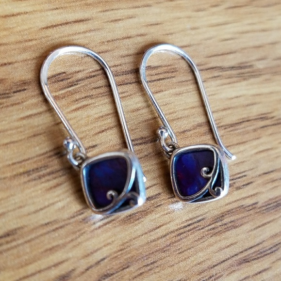 *SOLD*  Boma Silver Purple turquoise petite drops - Picture 8 of 8