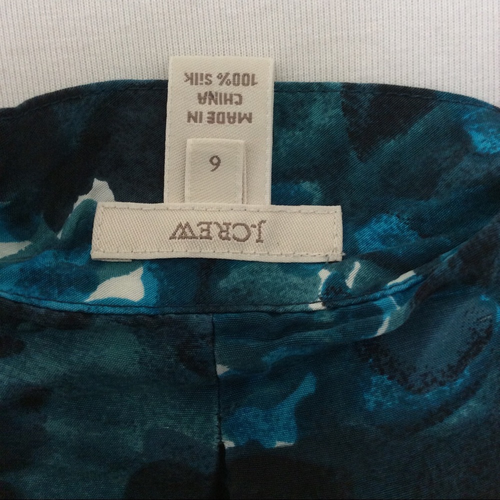 J. Crew. Watercolor Floral Rosette Tank Silk_6