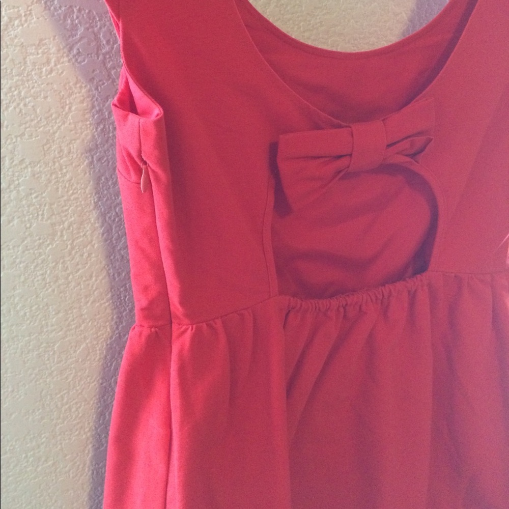 Red American Eagle open back bow dress