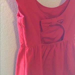 Red American Eagle open back bow dress