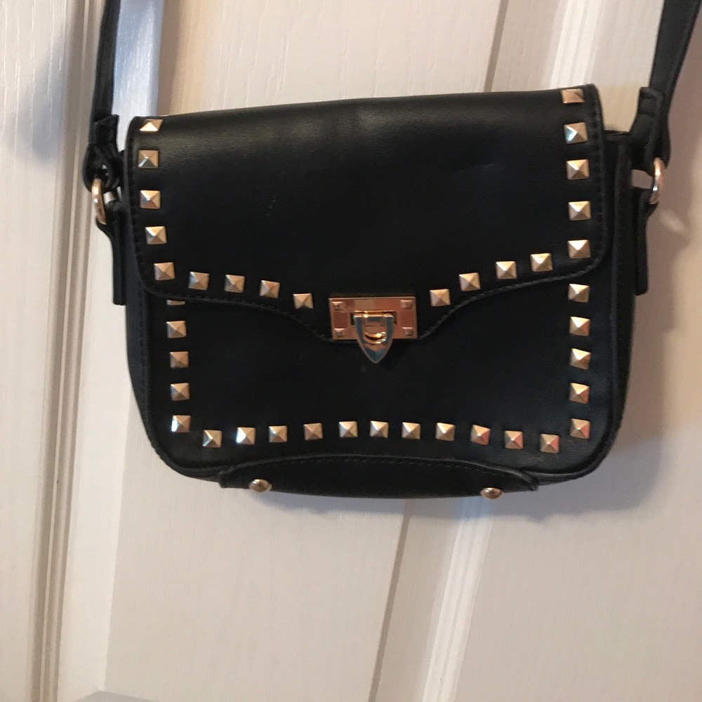 Faux leather cross body purse