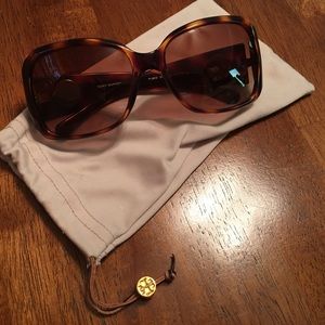 Tory Burch Tortoise Shell Square Sunglasses