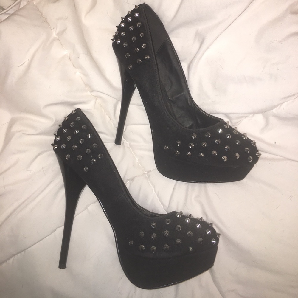 Silver Studded Heels