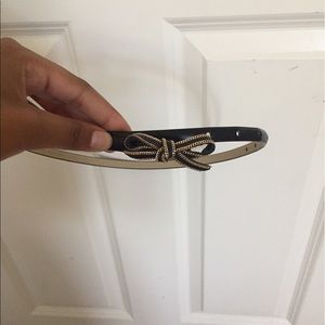 Black bow belt